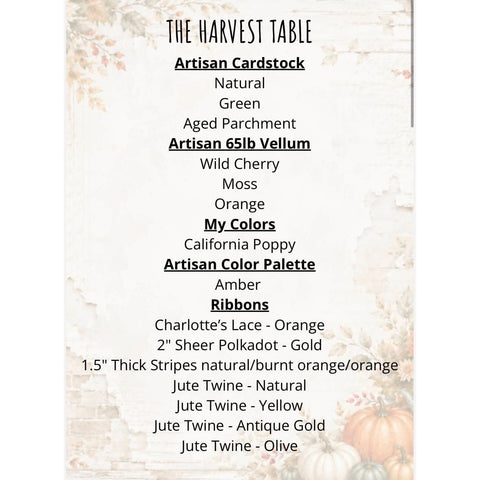 Country Craft Creations - The Harvest Table - 6x8 Collection Pack (PREORDER - SHIPPING SEPT 11)