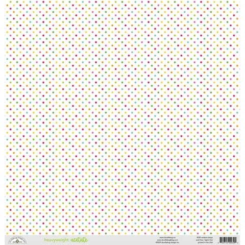 Doodlebug - Lucky Me - 12x12 Heavy Acetate / Rainbow Drops 9039