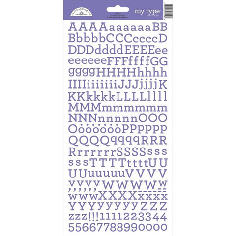 Doodlebug - My Type Alphabet Stickers - Lilac