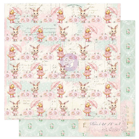 Prima - Sweet Spring - 12x12 Single Sheets / Playing In The Rain