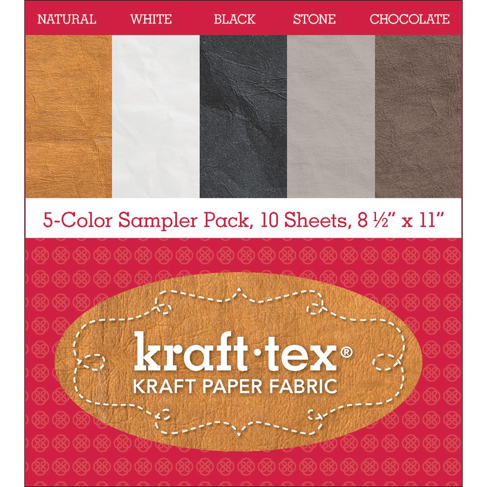 kraft-tex - Kraft Paper Fabric - Sampler Pack 8.5"X11" 10/Pkg