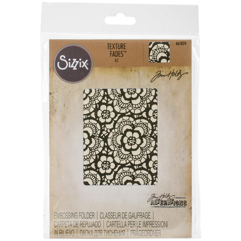 Sizzix - Embossing Folder - 3D Texture Fades By Tim Holtz / Lace