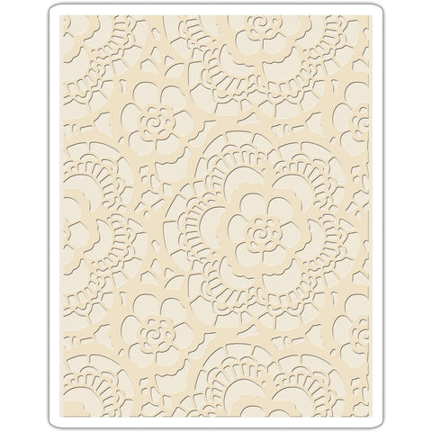 Sizzix - Embossing Folder - 3D Texture Fades By Tim Holtz / Lace