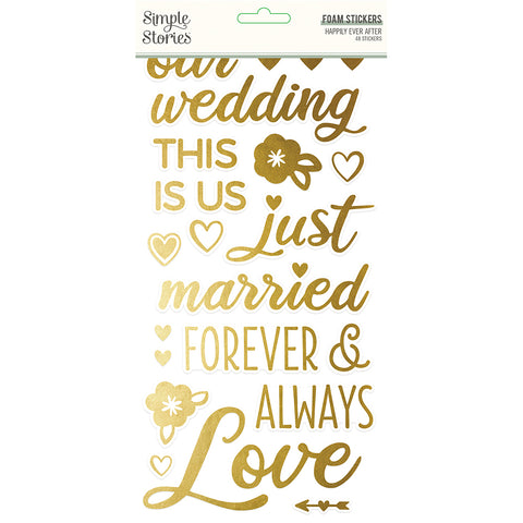 Simple Stories - Happily Ever After - Foam Stickers ***40% OFF SALE***