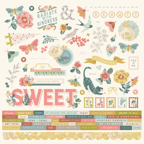 Simple Stories - Wildflower - 12 x 12 Cardstock Stickers