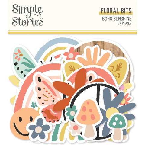 Simple Stories - Boho Sunshine - Floral Bits & Pieces
