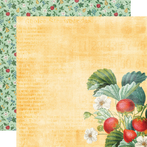 Simple Stories - Simple Vintage Berry Fields - 12x12 Single Sheet - Garden Fresh