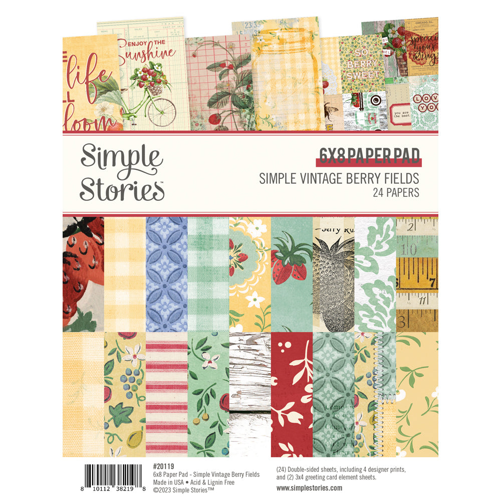 Simple Stories - Simple Vintage Berry Fields - 6x8 Paper Pad