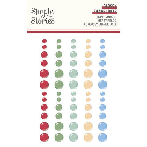 Simple Stories - Simple Vintage Berry Fields - Glossy Enamel Dots