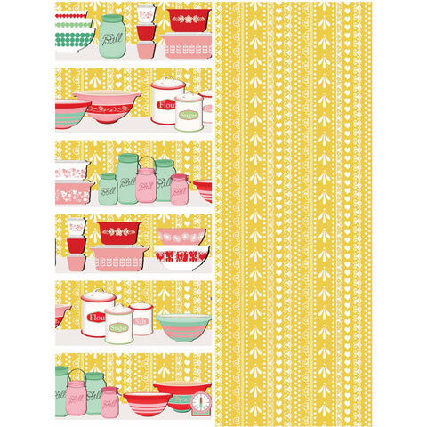 Country Craft Creations - What's Cooking - 8x8 - Cotton Bristolol