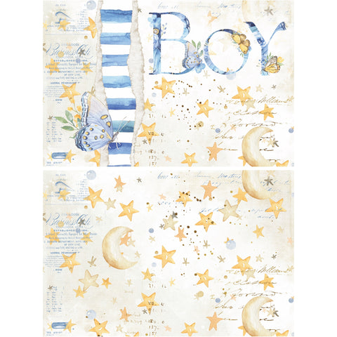 Country Craft Creations - Baby Dreams Boy - 8x8 Cotton Bristol 24 Sheets