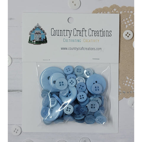 Buttons - Granny's Craft Buttons - Powder Blue