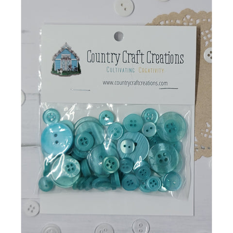 Buttons - Granny's Craft Buttons - Gypsy Teal