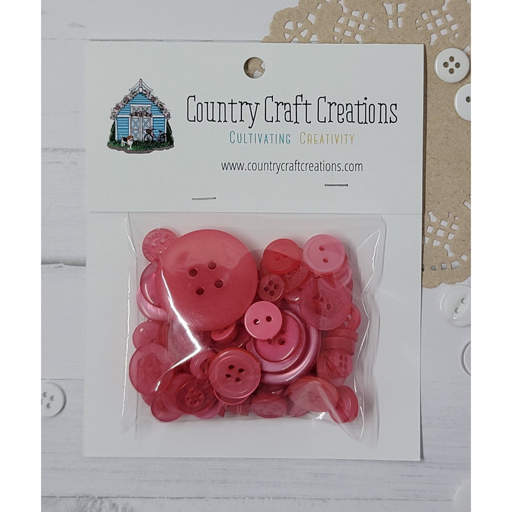 Buttons - Granny's Craft Buttons - Old Rose