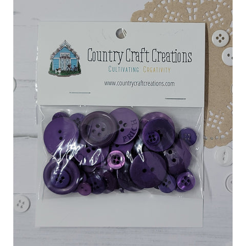 Buttons - Granny's Craft Buttons - Violet