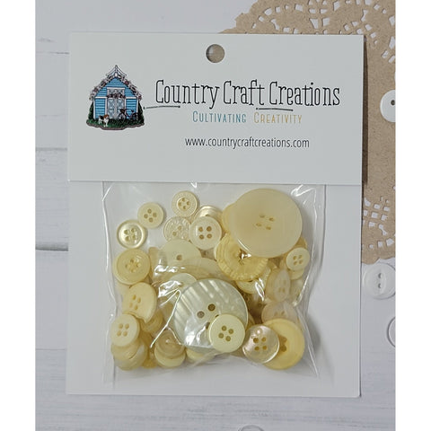Buttons - Granny's Craft Buttons - Porcelain Beige