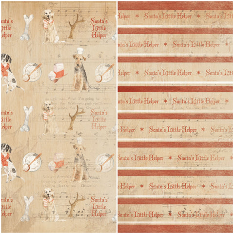 Country Craft Creations - Santa's Little Helper - 8x8 - Cotton Bristol