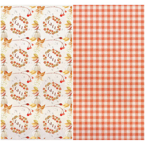 Country Craft Creations - Plaid Pumpkin Patch - 12x12 - Cotton Bristol