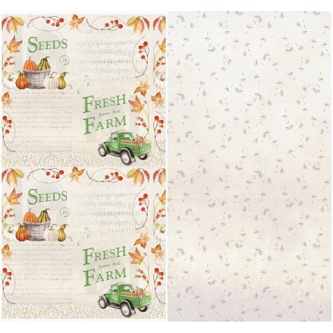 Country Craft Creations - Plaid Pumpkin Patch - 12x12 - Cotton Bristol