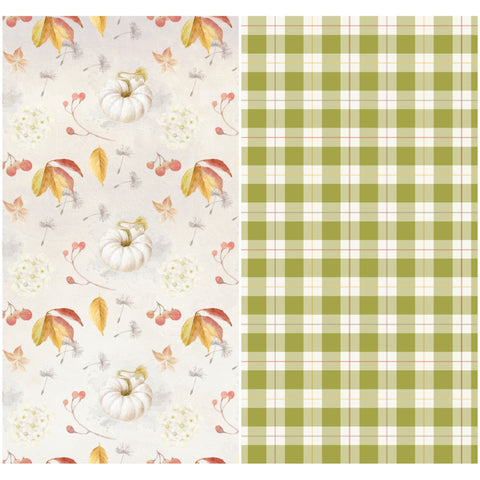 Country Craft Creations - Plaid Pumpkin Patch - 12x12 - Cotton Bristol