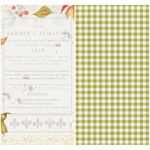 Country Craft Creations - Plaid Pumpkin Patch - 12x12 - Cotton Bristol