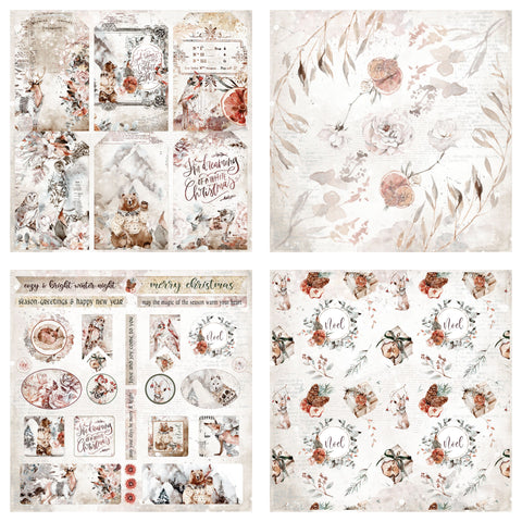 Country Craft Creations - Noel Nostalgique - 26 12x12 sheets - Cotton Bristol