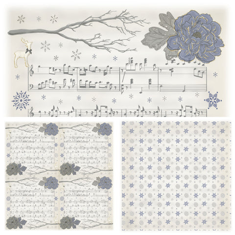 Country Craft Creations - Winter Wanders- 25 12x12 sheets  - Cotton Bristol