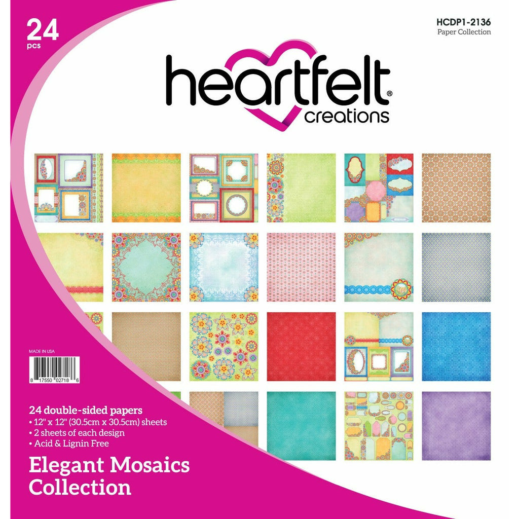 Heartfelt Creations - Elegant Mosaics - 12x12 Paper Collection / 2136**