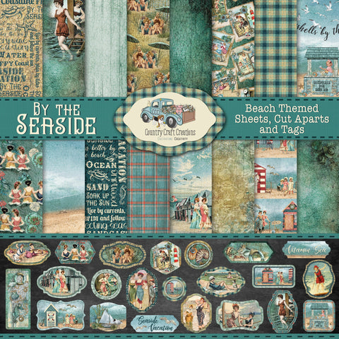 Country Craft Creations - By The Seaside - 8x8 - 28 Sheets - Cotton Bristol