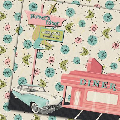 Country Craft Creations - Homer's Diner - 12x12 28 Sheets - Cotton Bristol