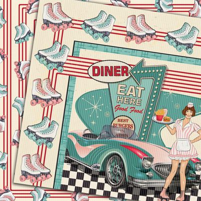 Country Craft Creations - Homer's Diner - 8x8 28 Sheets  - Cotton Bristol