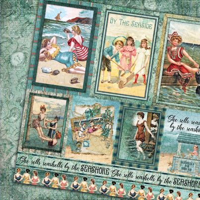 Country Craft Creations - By The Seaside - 8x8 - Cotton Bristol