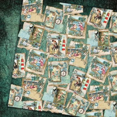 Country Craft Creations - By The Seaside - 12x12 - Cotton Bristol