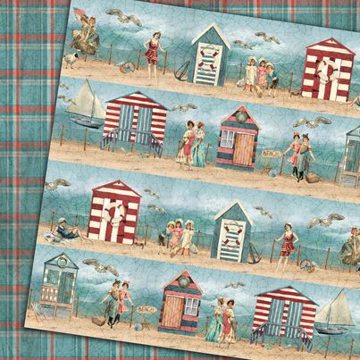 Country Craft Creations - By The Seaside - 12x12 - Cotton Bristol