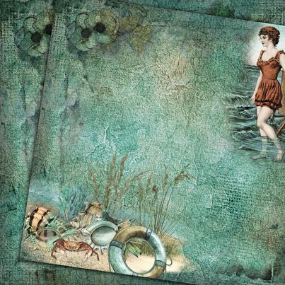 Country Craft Creations - By The Seaside - 12x12 - Cotton Bristol