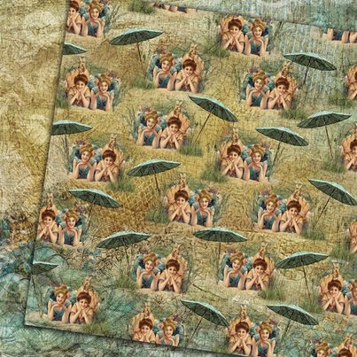 Country Craft Creations - By The Seaside - 8x8 - Cotton Bristol