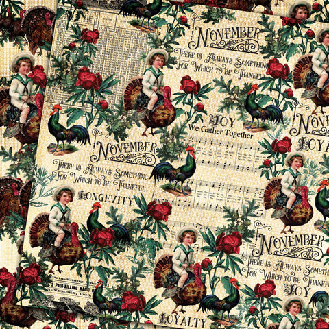 Country Craft Creations - Remember the Time Calendar Collection - 12x12 - Cotton Bristol