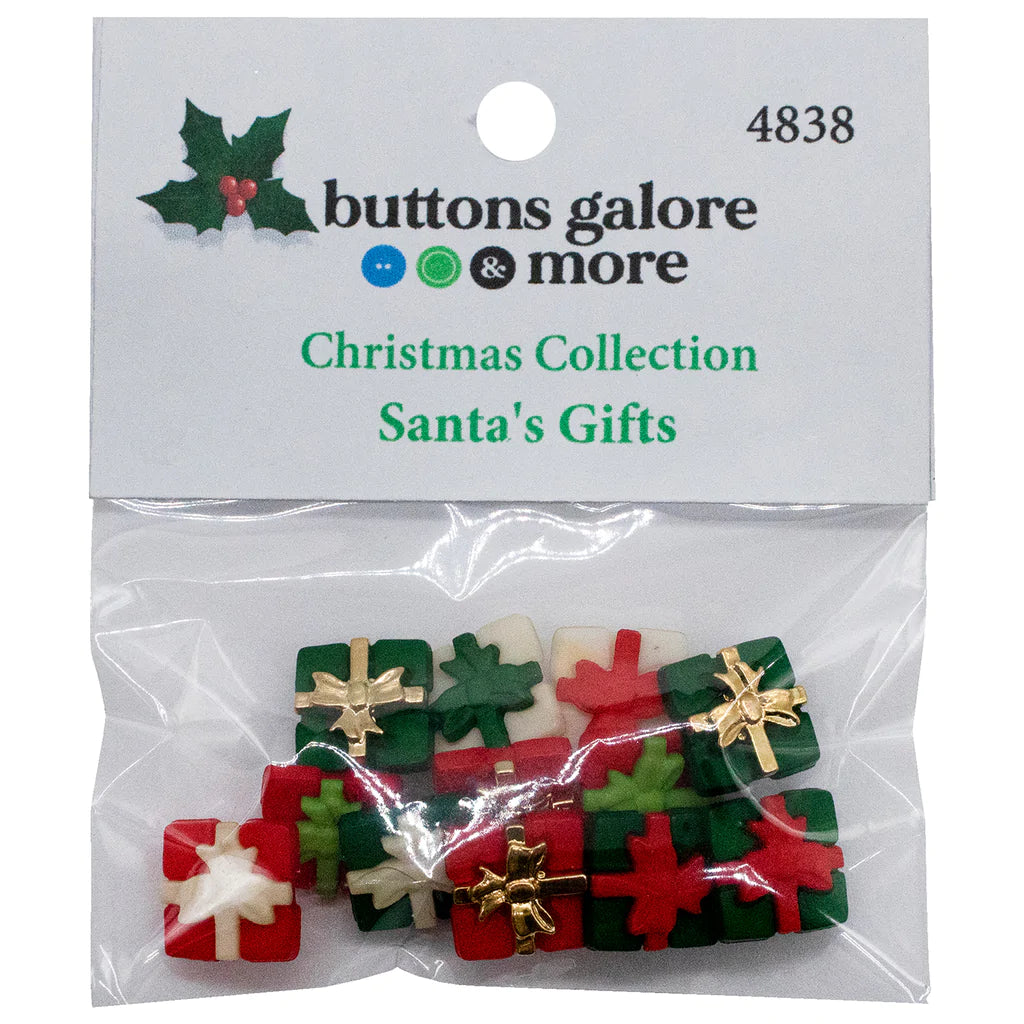 Buttons Galore & More - Buttons - Christmas Collection / Santa's Gift / 4838