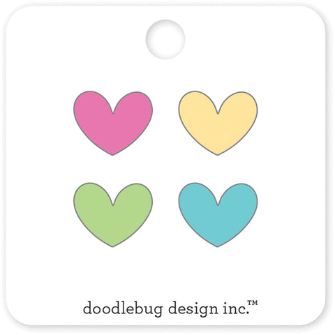 Doodlebug - Pretty Kitty - Collectable Pins - Mini Hearts / 5535