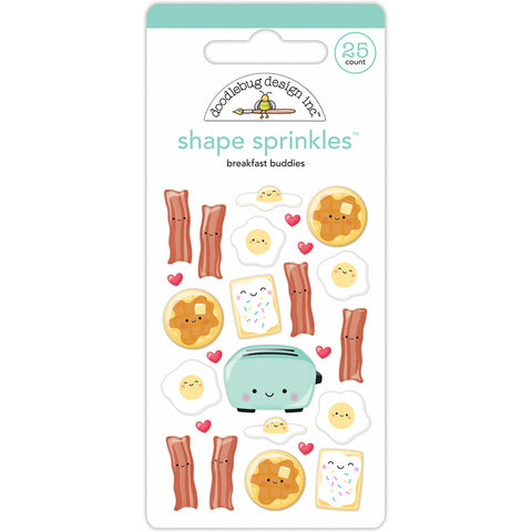 Doodlebug - My Happy Place Collection - Shape Sprinkles - Breakfast Buddies/5835