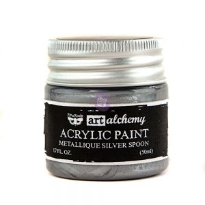 Prima - Art Alchemy - Acrylic Paint - Metallique / Silver Spoon