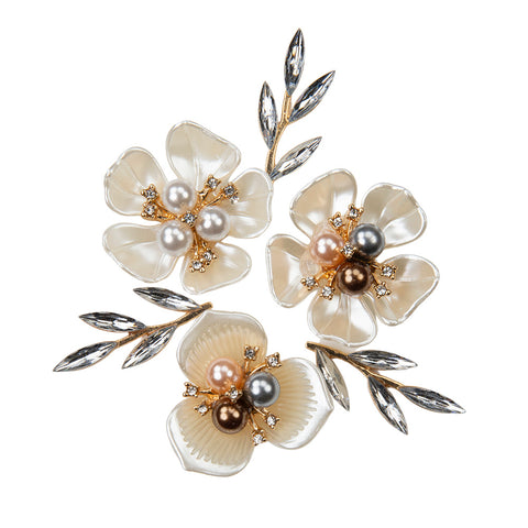 Prima - Indigo Collection - Charms / Flower Charms and Branch – 6 PCS / 8325