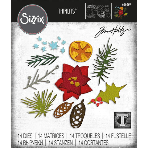 Sizzix - Thinlits Die by Tim Holtz - Modern Festive / 14 pieces