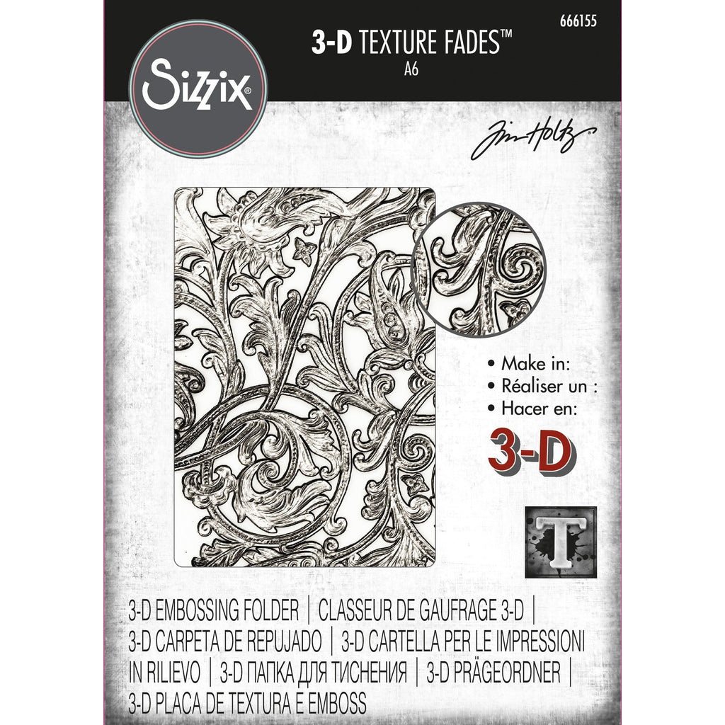 Sizzix - Embossing Folder - 3D Texture Fades By Tim Holtz / Entangled