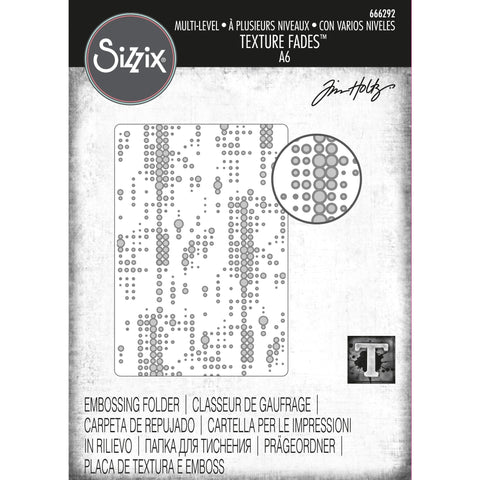 Sizzix - Embossing Folder - 3D Texture Fades By Tim Holtz / Multi-Level Dotted