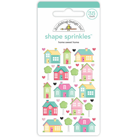 Doodlebug - My Happy Place Collection - Shape Sprinkles - Home Sweet Home/7348