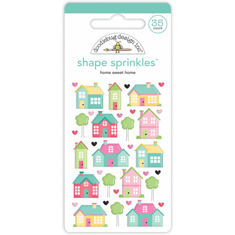 Doodlebug - My Happy Place Collection - Shape Sprinkles - Home Sweet Home / 7348