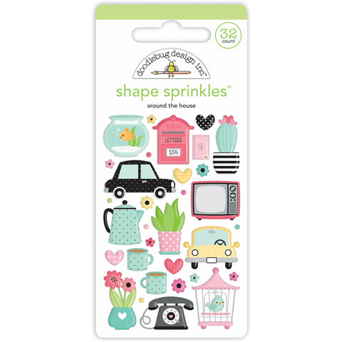 Doodlebug - My Happy Place Collection - Shape Sprinkles - Around The House/7349