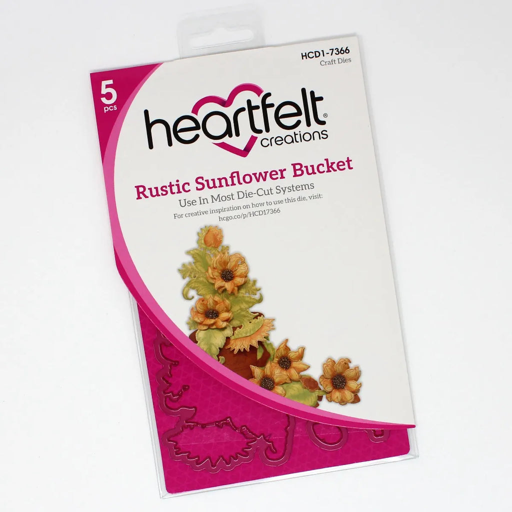 Heartfelt Creations - Rustic Sunflower  - Bucket Die/7366**