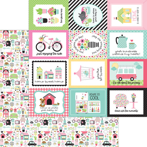 Doodlebug - My Happy Place Collections - 12 x 12 Single Sheets - My Happy Place / 7373